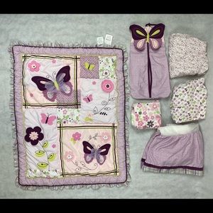 Butterfly 6-Piece Crib Bedding Set